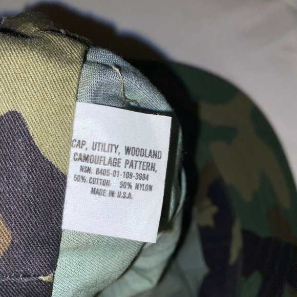 BDU WOODLAND 8 POINT UTILITY CAP VARIOUS SIZES - Picture 9 of 12